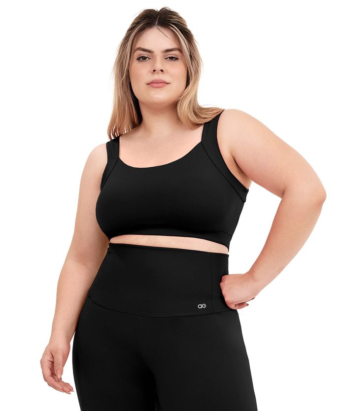 Moda fitness plus size alto giro Clearance